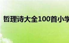 哲理诗大全100首小学生 哲理诗大全100首 