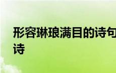 形容琳琅满目的诗句有哪些 形容琳琅满目的诗 