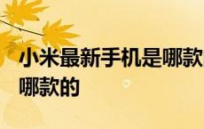 小米最新手机是哪款的2020 小米最新手机是哪款的 