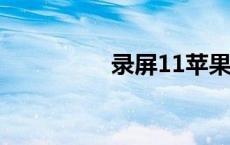 录屏11苹果 ios11录屏 