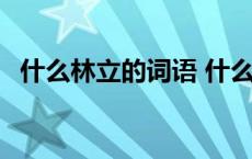 什么林立的词语 什么林立成语大全四个字 