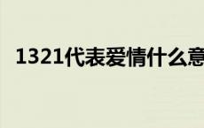 1321代表爱情什么意思 21代表爱情什么意思 