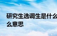 研究生选调生是什么意思啊 研究生调剂是什么意思 