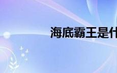 海底霸王是什么 海底霸王 