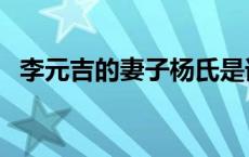 李元吉的妻子杨氏是谁 李元吉的妻子杨氏 