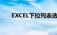 EXCEL下拉列表选择 excel下拉列表 