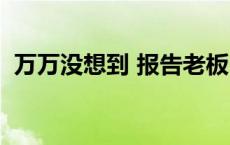 万万没想到 报告老板 万万没想到报告老板 