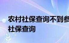 农村社保查询不到参保信息是怎么回事 农村社保查询 