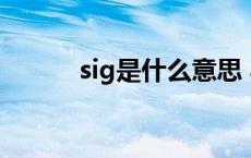 sig是什么意思 alm是什么意思 