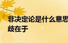 非决定论是什么意思 决定论和非决定论的分歧在于 