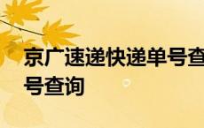 京广速递快递单号查询官网 京广速递快递单号查询 