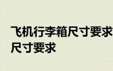 飞机行李箱尺寸要求2023多少寸 飞机行李箱尺寸要求 