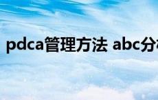 pdca管理方法 abc分析方法 pdca管理方法 