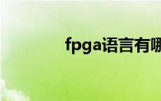 fpga语言有哪些 fpga语言 