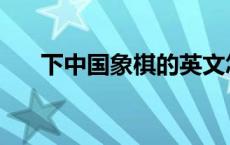 下中国象棋的英文怎么写 下中国象棋 