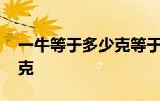 一牛等于多少克等于多少千克 一牛等于多少克 