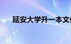 延安大学升一本文件 延安大学升一本 