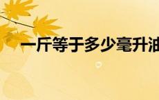 一斤等于多少毫升油 一斤等于多少毫升 