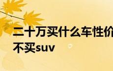 二十万买什么车性价比最高 为什么老司机都不买suv 