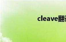 cleave翻译 cleave 