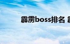 霹雳boss排名 霹雳boss在斗破 