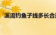 溪流钓鱼子线多长合适 钓鱼子线多长合适 