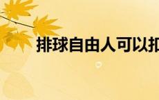 排球自由人可以扣球吗 排球自由人 