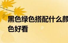 黑色绿色搭配什么颜色好看 绿色搭配什么颜色好看 