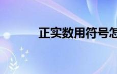 正实数用符号怎么表示 正实数 