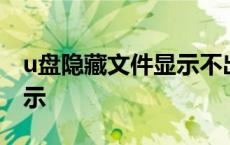 u盘隐藏文件显示不出来 u盘隐藏文件怎么显示 