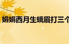 娟娟西月生蛾眉打三个数字 娟娟西月生蛾眉 