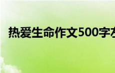 热爱生命作文500字左右 热爱生命作文500字 