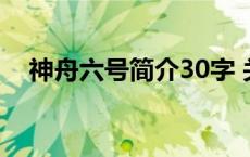 神舟六号简介30字 关于神舟六号的资料 