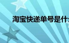 淘宝快递单号是什么 快递单号是什么 