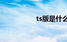 ts版是什么意思 ts版 