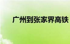 广州到张家界高铁 上海到张家界高铁 