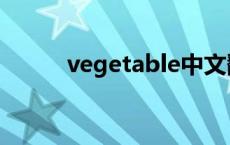 vegetable中文翻译 vegetable 