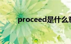 proceed是什么意思啊 proceeds 