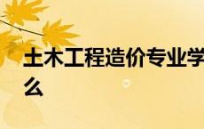 土木工程造价专业学什么 工程造价专业学什么 