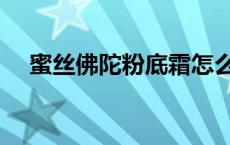 蜜丝佛陀粉底霜怎么样 蜜丝佛陀粉底霜 