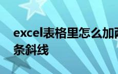 excel表格里怎么加两条斜线 excel表格加两条斜线 