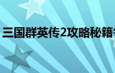 三国群英传2攻略秘籍答案 三国群英传2攻略 