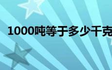 1000吨等于多少千克 100吨等于多少千克 