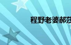 程野老婆郝莎莎 程野老婆 