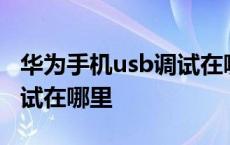 华为手机usb调试在哪里设置 华为手机usb调试在哪里 