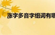 涨字多音字组词有哪些 涨字多音字组词 