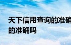 天下信用查询的准确吗安全吗 天下信用查询的准确吗 