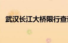 武汉长江大桥限行查询 武汉长江大桥限行 