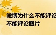 微博为什么不能评论图片和文字 微博为什么不能评论图片 