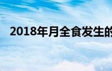 2018年月全食发生的时间 2018年月全食 